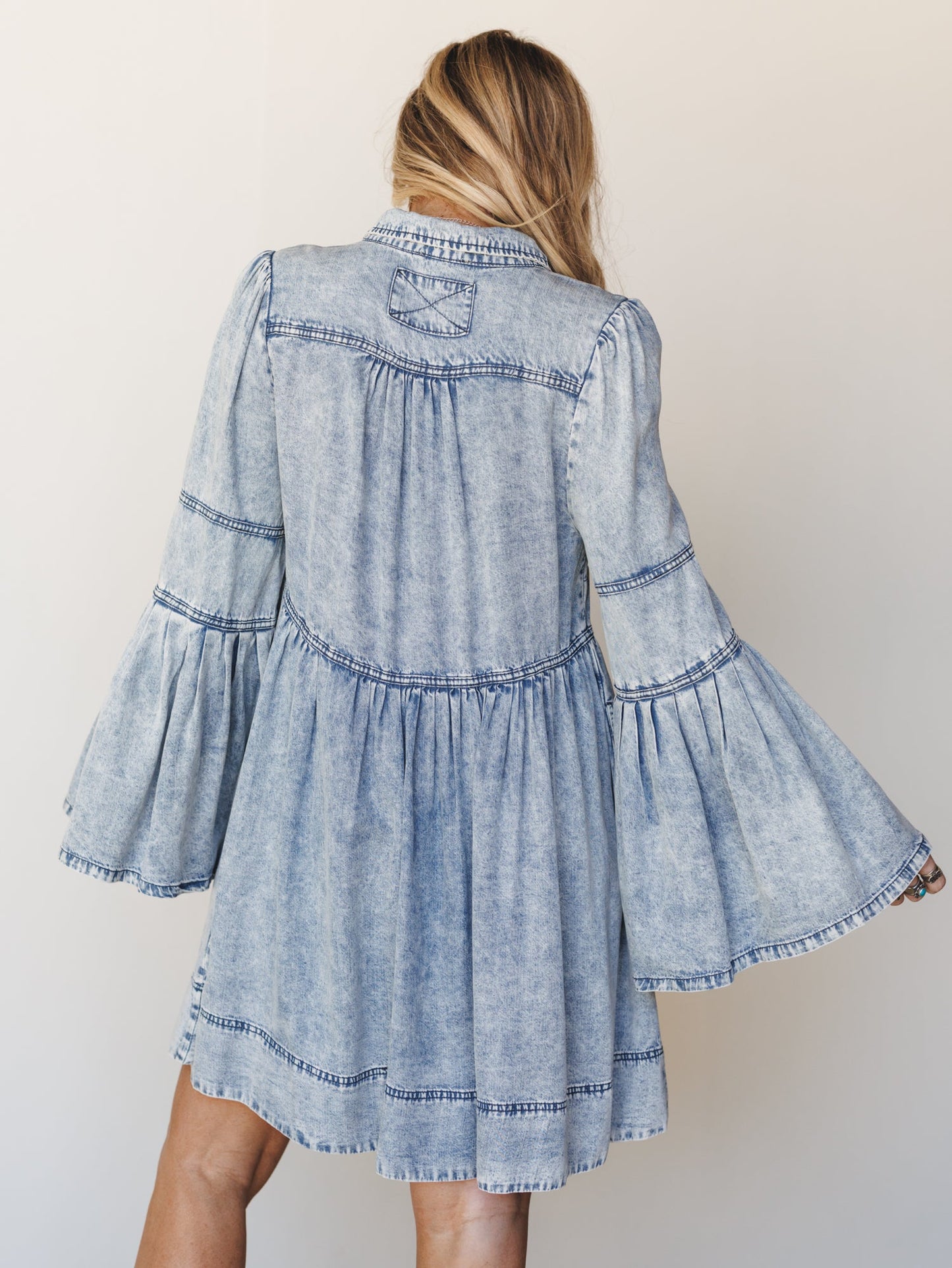 Western Ways Denim Dress - Light Denim