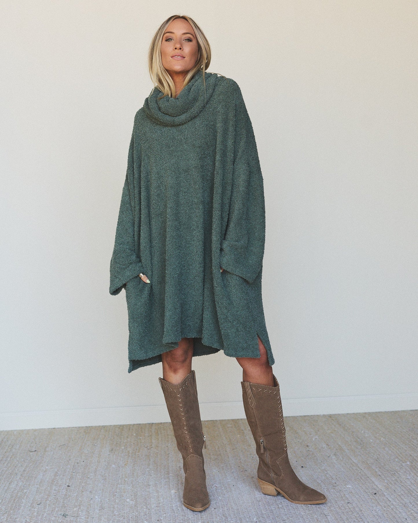 The Nest Hartlie Sweater Dress - Basil - Pre Order