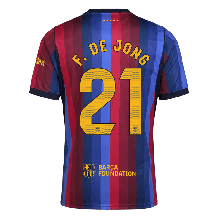 F. DE JONG #21 Barcelona Home Soccer Jersey 2026/27