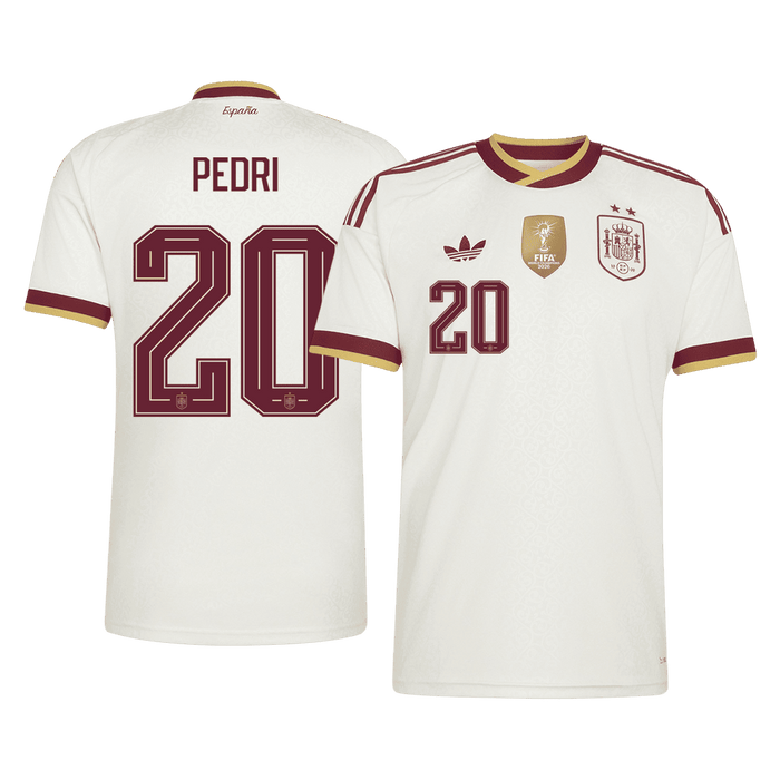 PEDRI #20 Spain Away Soccer Jersey World Cup 2026