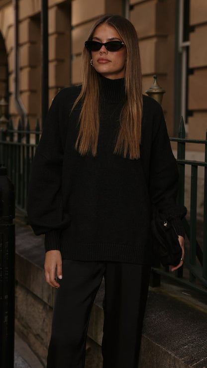 Harita Knitted Sweater - Black