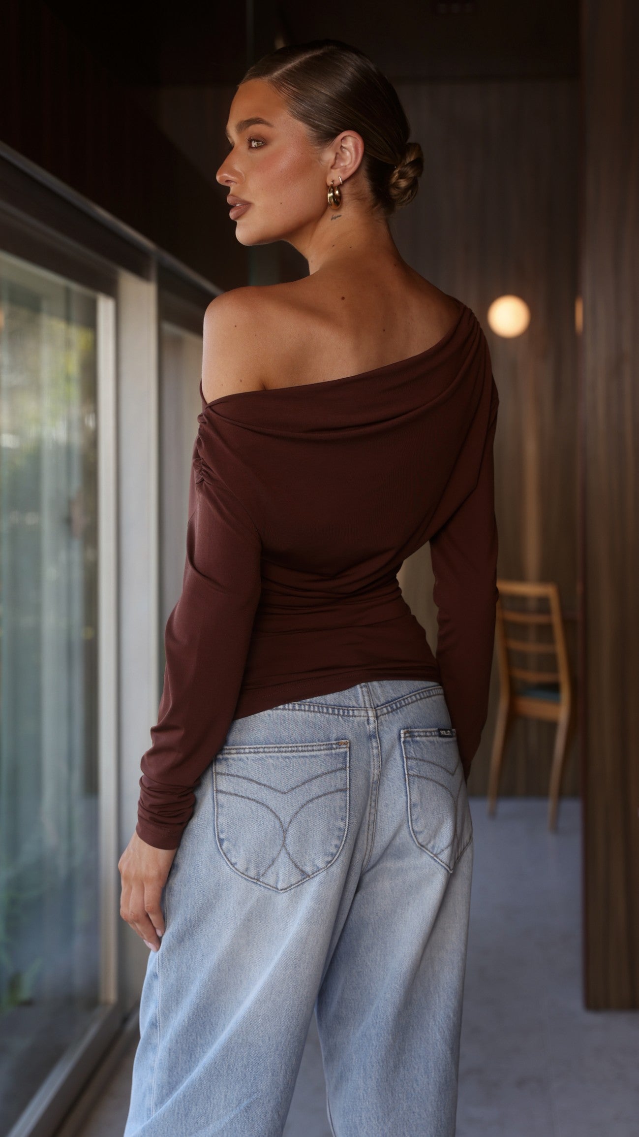 Sutton Long Sleeve Top - Chocolate