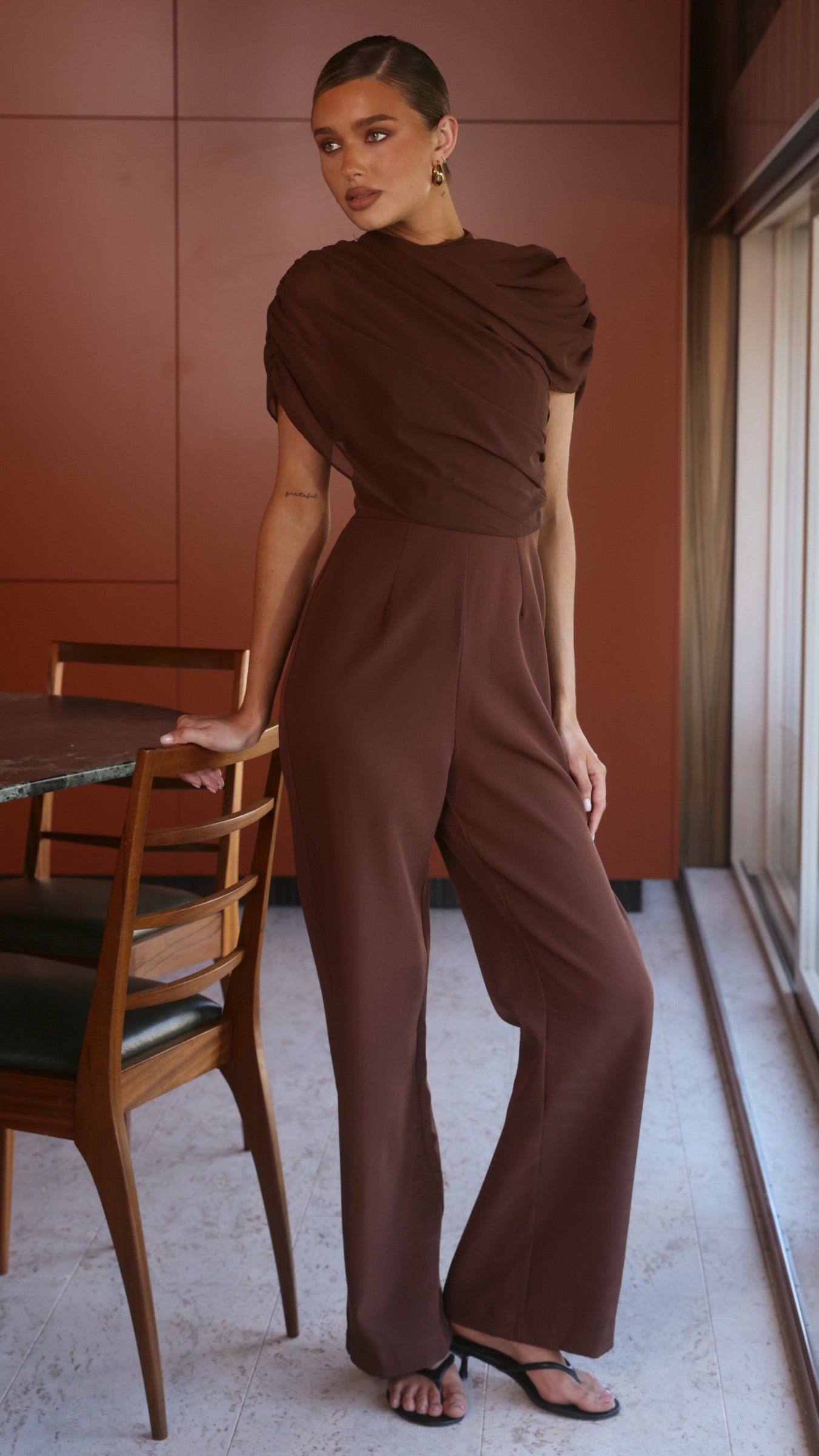 Zahina Jumpsuit - Chocolate