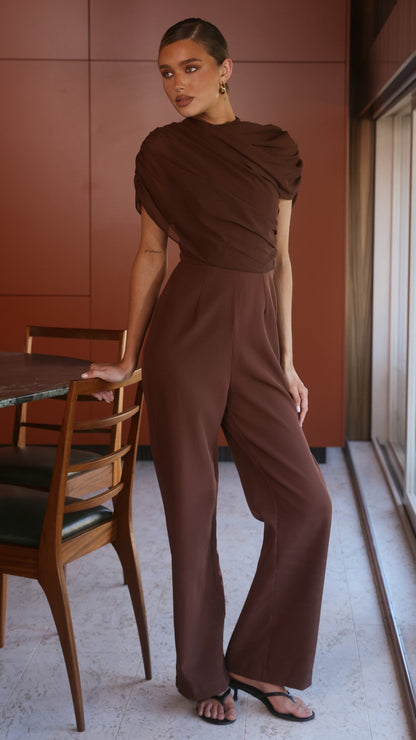 Zahina Jumpsuit - Chocolate