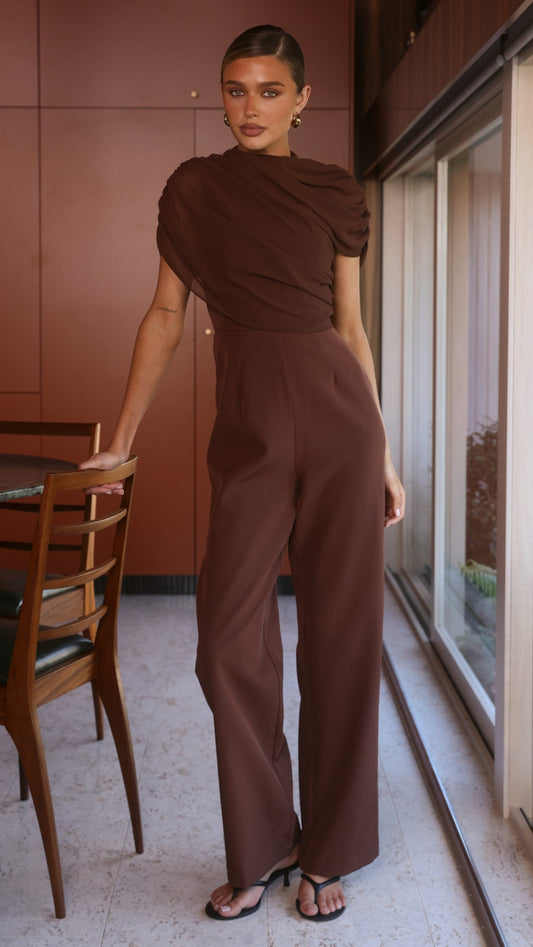 Zahina Jumpsuit - Chocolate