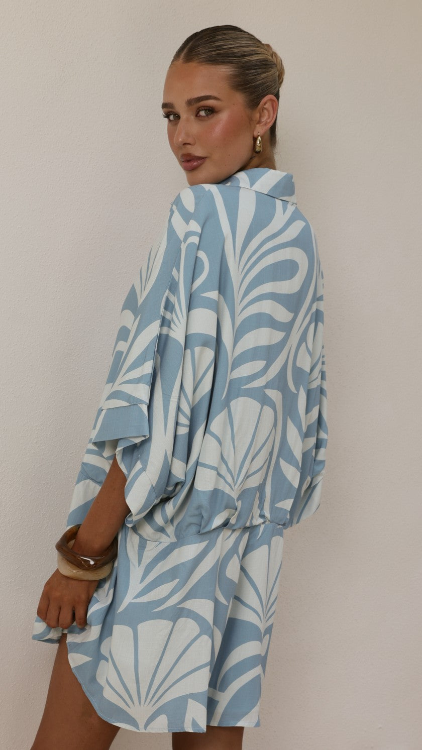 Bailin Playsuit - Coral Blue