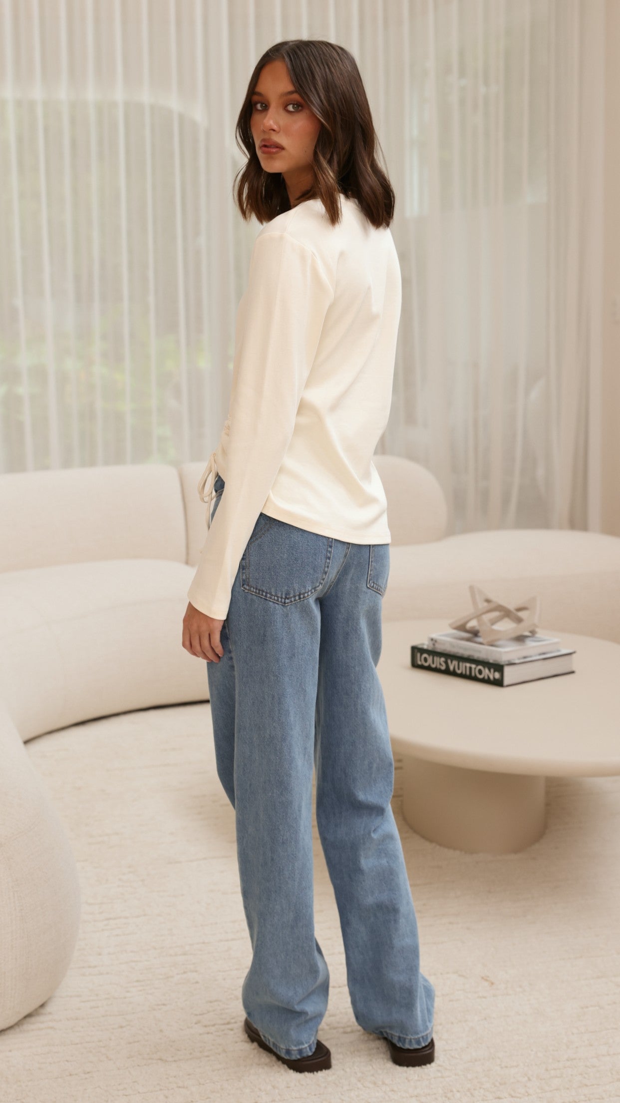 Lydia Long Sleeve Top - Cream