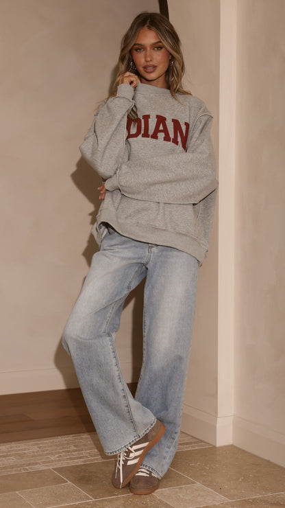 Indiana Crewneck Sweater - Grey