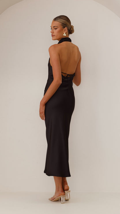 Rina Midi Dress - Black