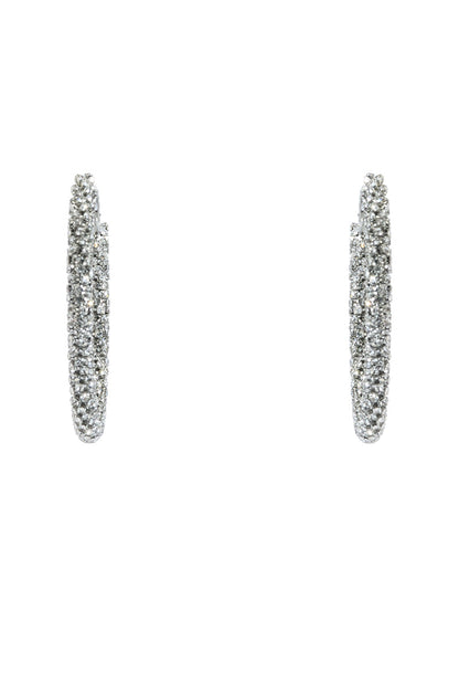 50MM BLING HOOP IN SILVER