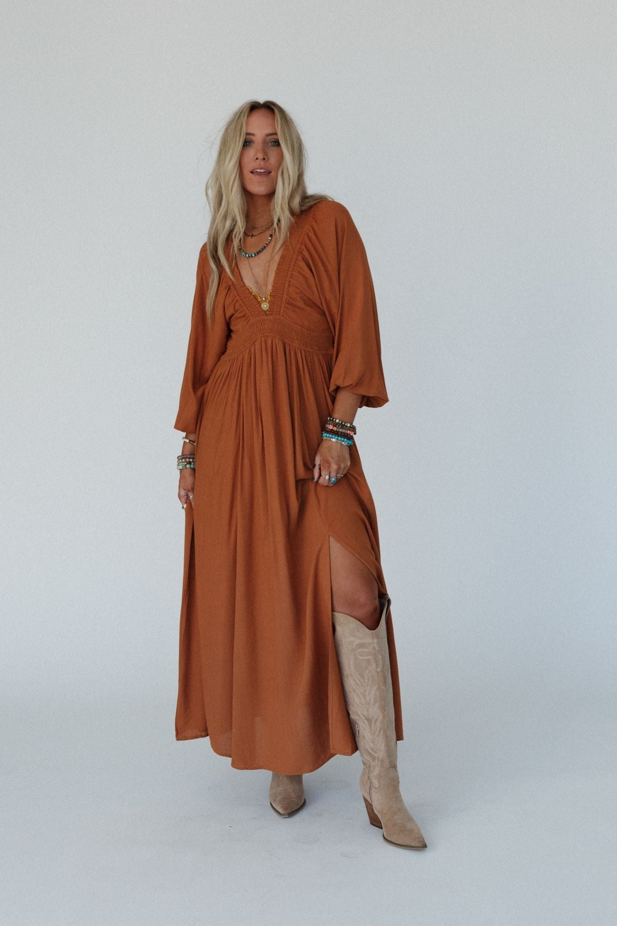 Wila Maxi Dress - Camel - Pre Order