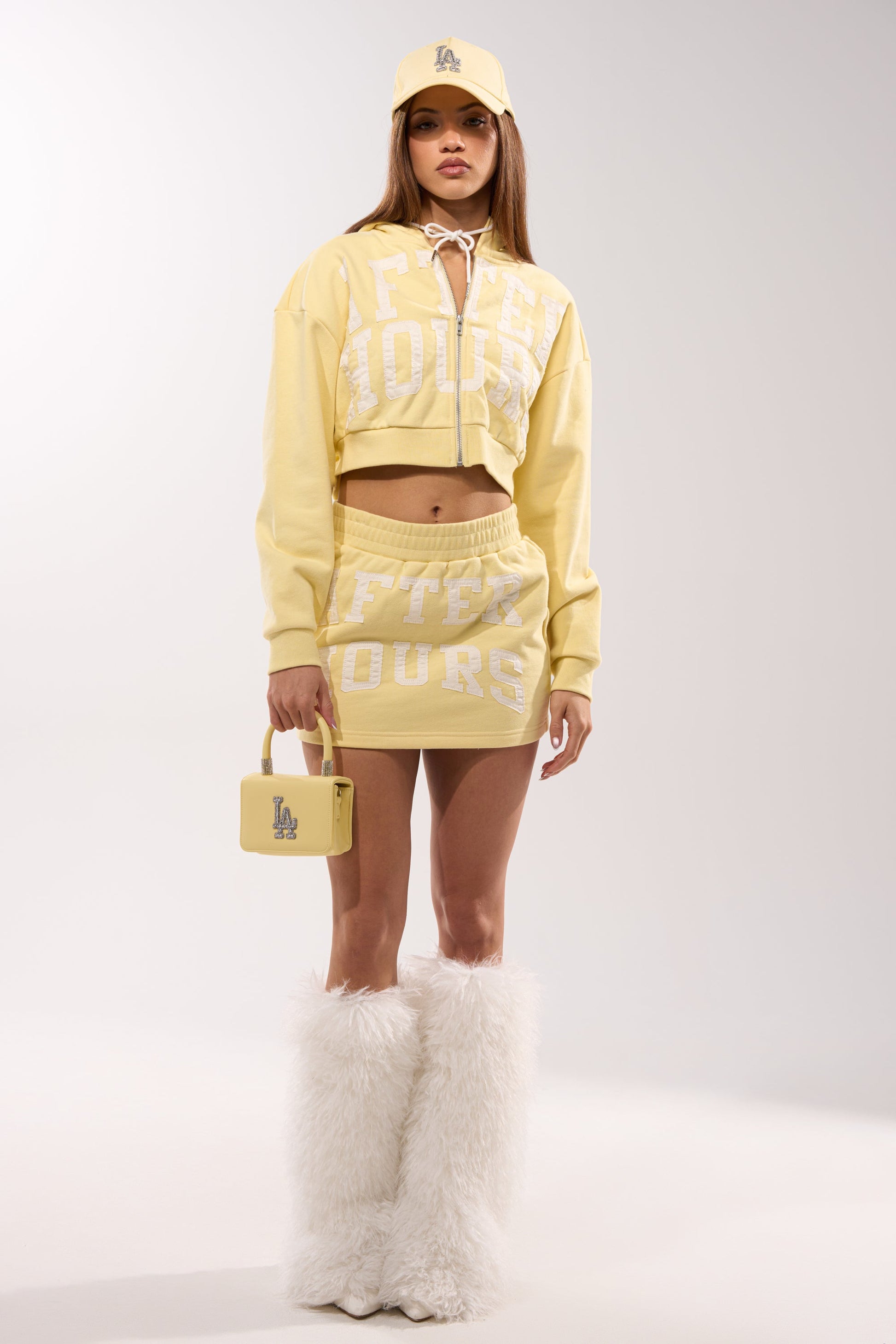 AFTER HOURS MINI SKIRT IN YELLOW