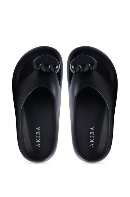 AKIRA COMPASSION BLACK SANDAL