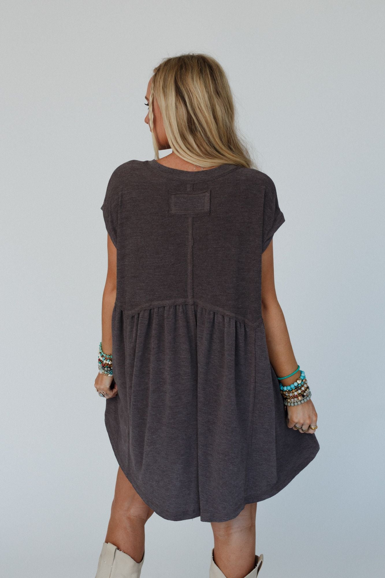 The Nest Sweet Nothings Baby Doll Dress - Charcoal - Pre Order