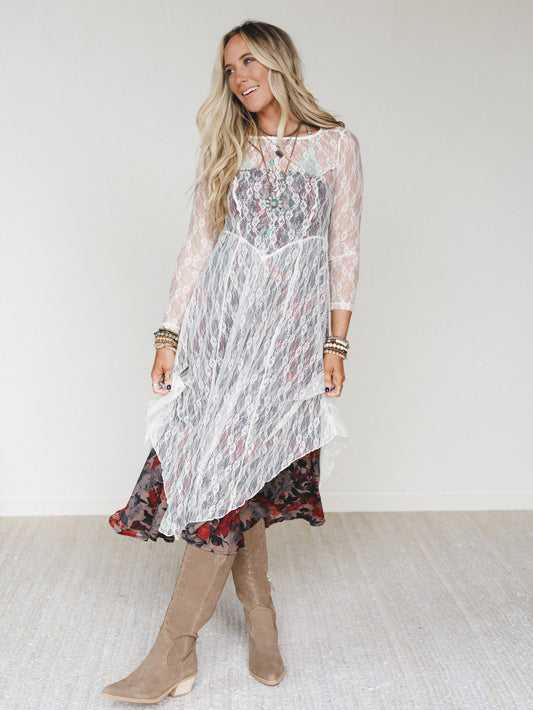 Sunstone Vale Dress - White - Pre Order
