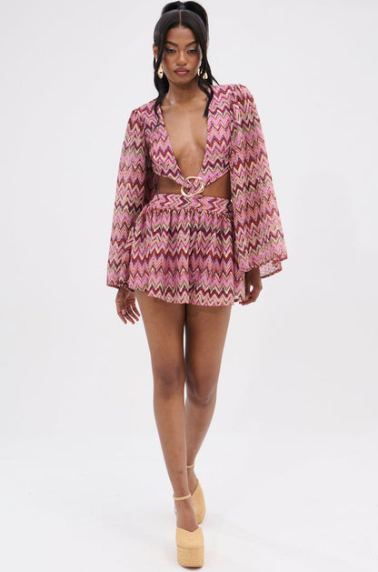 A DAY IN THE HAMPTONS KNIT ROMPER