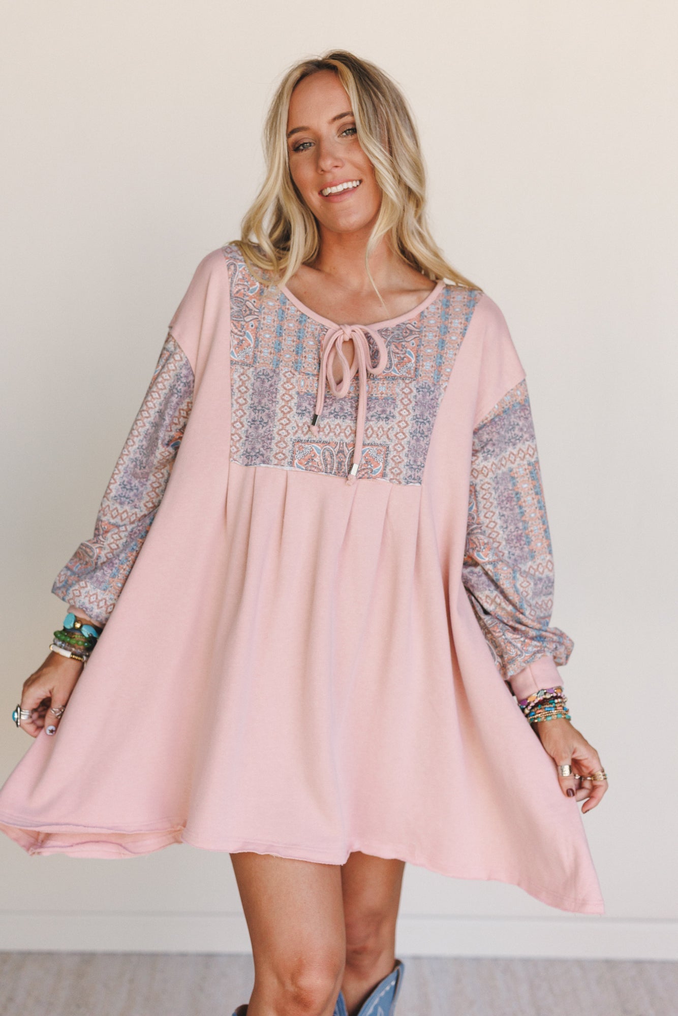 The Nest Sky Light Dress - Rose Multi - Pre Order