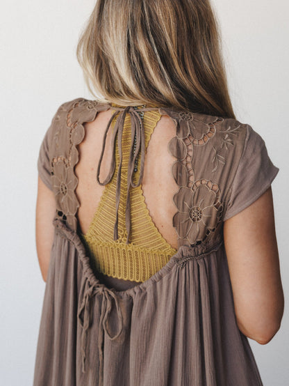 Lavender Loom Dress - Mocha