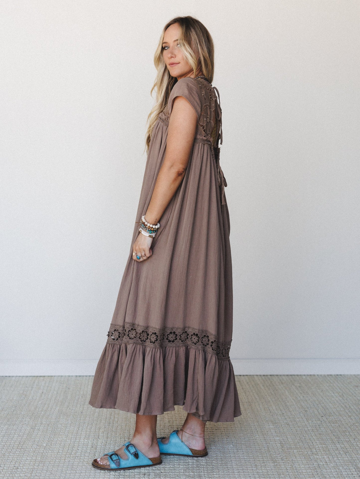 Lavender Loom Dress - Mocha