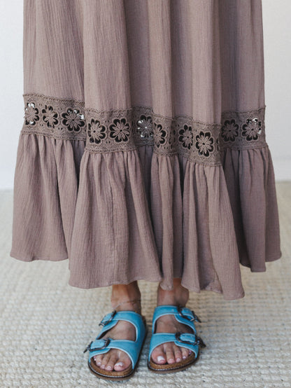 Lavender Loom Dress - Mocha