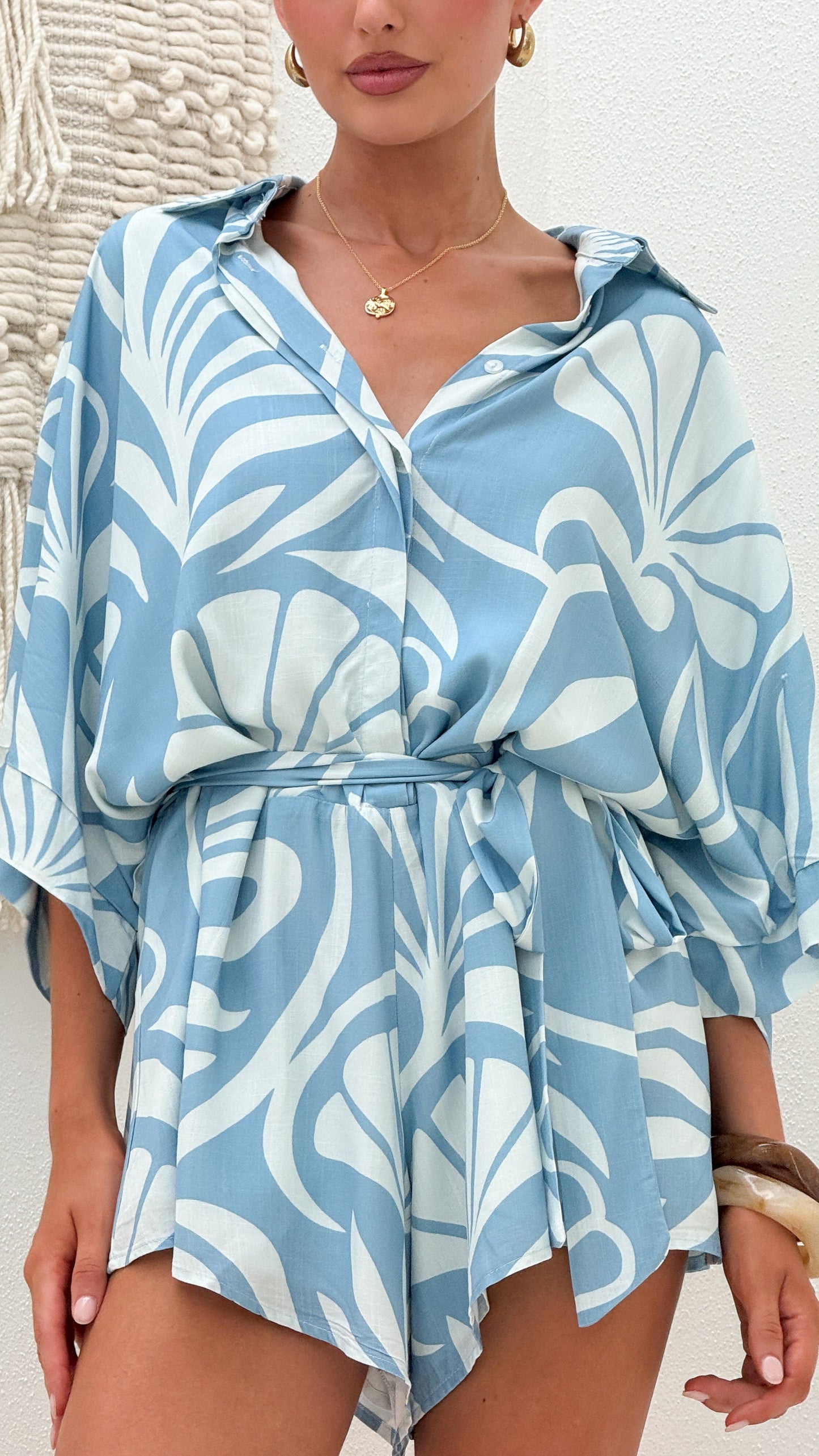 Bailin Playsuit - Coral Blue