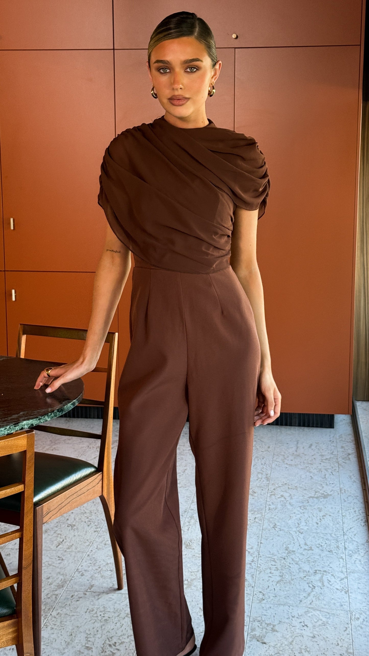 Zahina Jumpsuit - Chocolate