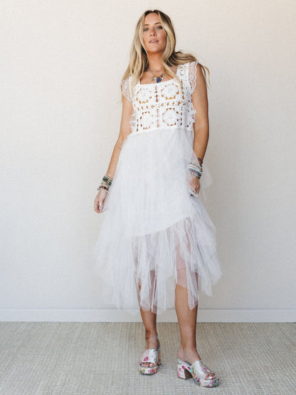 Desert Disco Dress - White