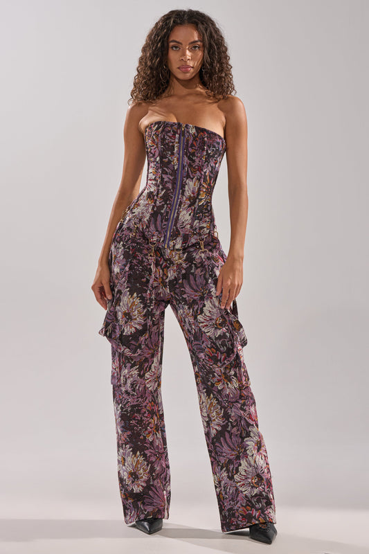 ABOVE THE MIDDLE FLORAL TROUSER