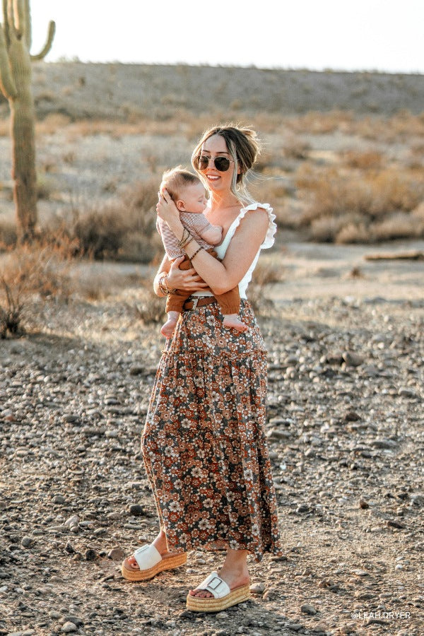 The Nest Daisy Rain Maxi Skirt - Fog Nude - Pre Order