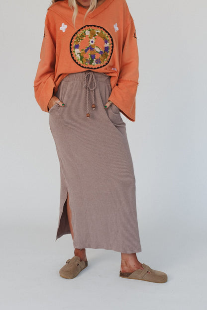 The Nest Desert Rose Maxi Skirt - Acorn - Pre Order