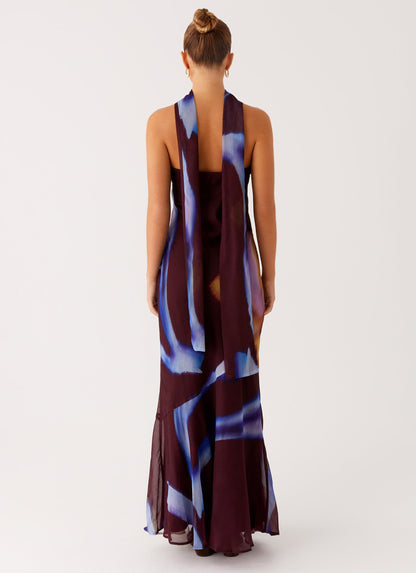 Under The Pagoda Maxi Dress - Dark Floral