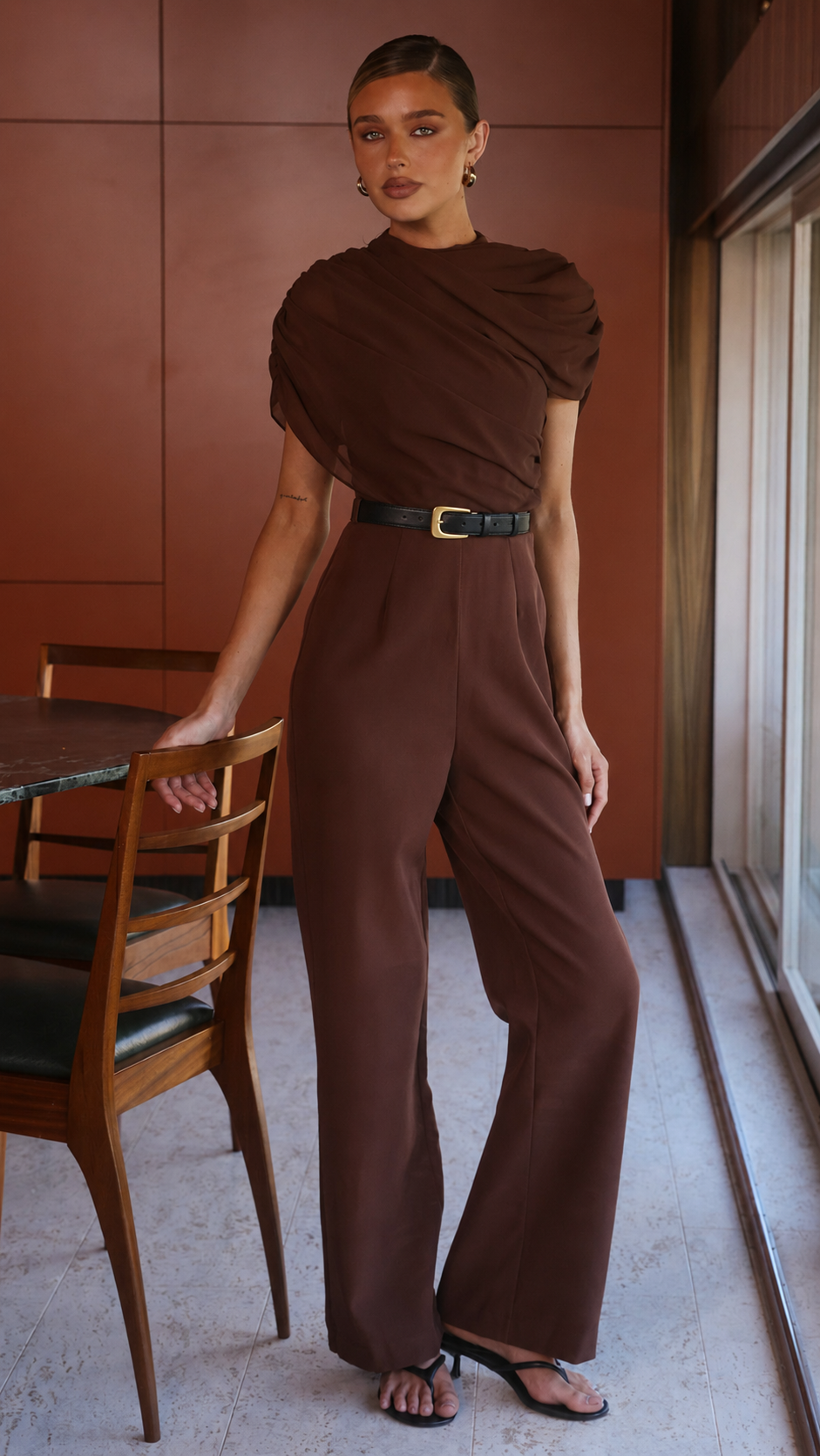 Zahina Jumpsuit - Chocolate