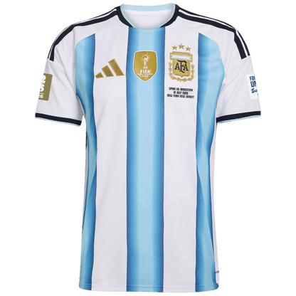 Argentina Home Soccer Jersey World Cup 2026 - Final Match (With Patches)