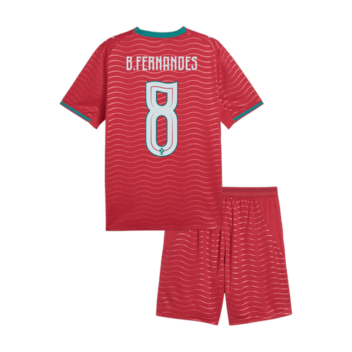 B. FERNANDES #8 Portugal Home World Cup Kids Soccer Jerseys Kit 2026