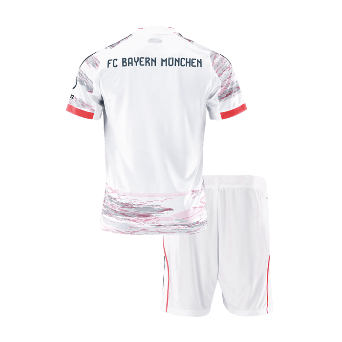 Bayern Munich Away Kids Soccer Jerseys Kit 2025/26 Red