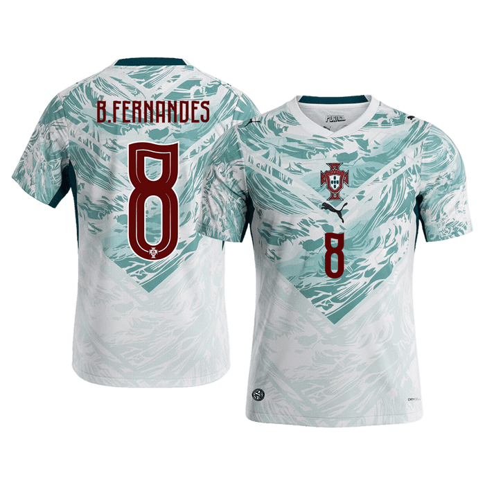B.FERNANDES #8 Portugal Away Soccer Jersey World Cup 2026