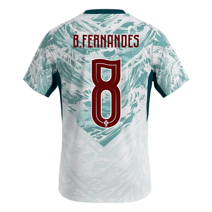 B.FERNANDES #8 Portugal Away Soccer Jersey World Cup 2026