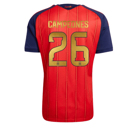 CAMPEONES #26 Spain Champion Home Soccer Jersey World Cup 2026