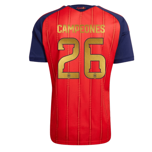 CAMPEONES #26 Spain Champion Home Soccer Jersey World Cup 2026