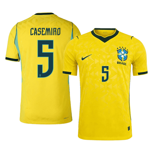 CASEMIRO #5 Brazil Home Player Version Jersey World Cup 2026