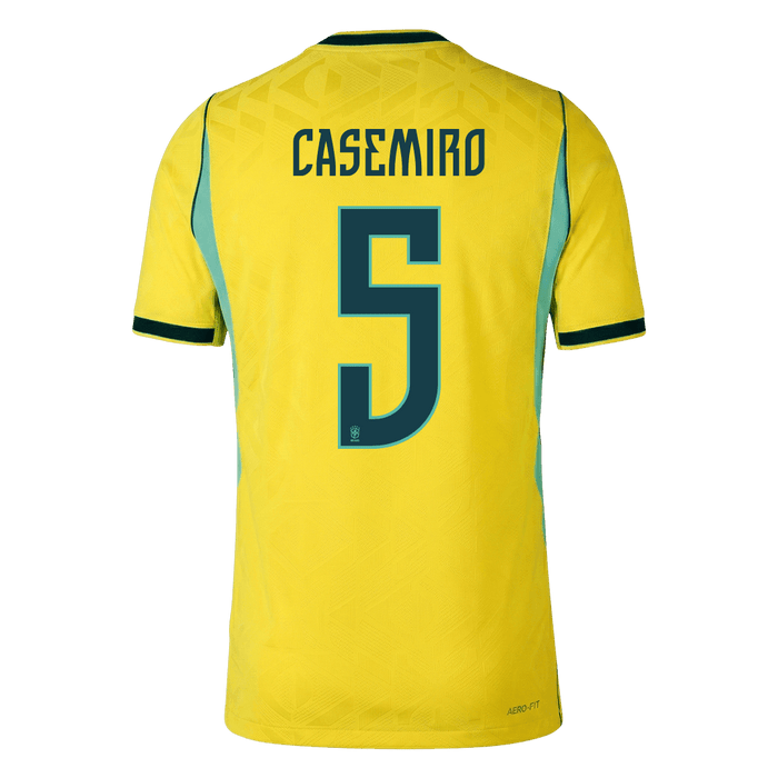CASEMIRO #5 Brazil Home Player Version Jersey World Cup 2026