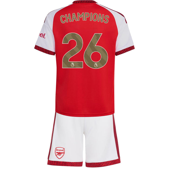 CHAMPIONS #26 Kids Arsenal Home Jersey Kit 2026/27