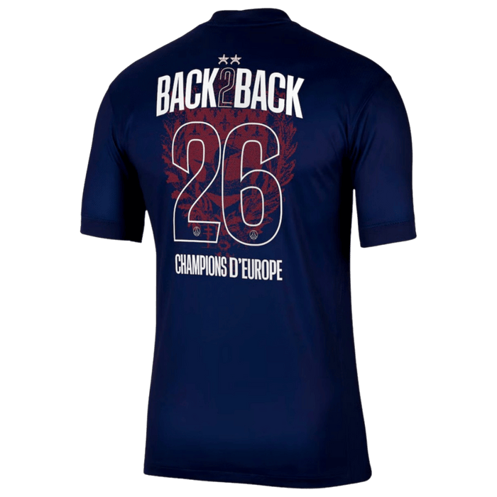 Champions of Europe #26 PSG Home Soccer Jersey 2025/26