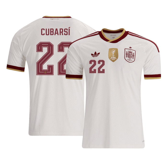 CUBARSÍ #22 Spain Away Player Version Jersey World Cup 2026 - Champion