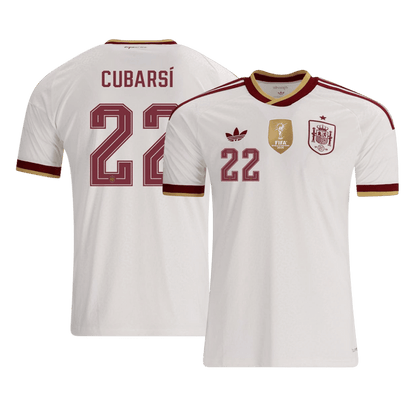 CUBARSÍ #22 Spain Away Player Version Jersey World Cup 2026 - Champion