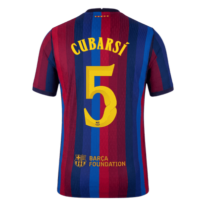 CUBARSÍ #5 Barcelona Home Player Version Jersey 2026/27 - UCL