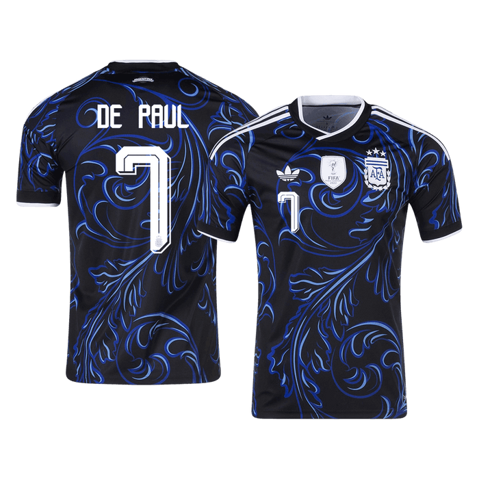 DE PAUL #7 Argentina Away Soccer Jersey World Cup 2026