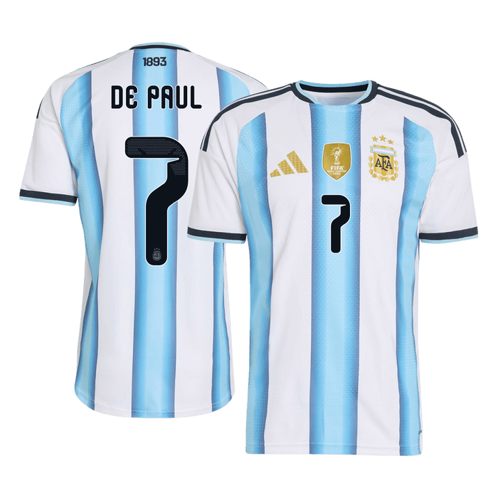 DE PAUL #7 Argentina Home Player Version Jersey World Cup 2026