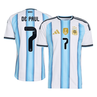 DE PAUL #7 Argentina Home Player Version Jersey World Cup 2026