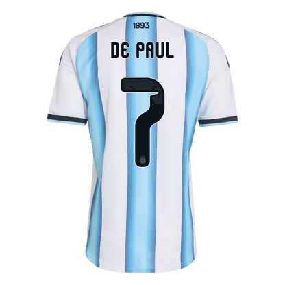 DE PAUL #7 Argentina Home Player Version Jersey World Cup 2026